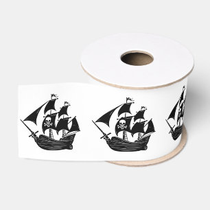 Ruban Gros-grain Navire Pirate Crâne Os Croix DIY Couleurs