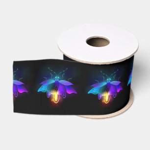 Ruban Gros-grain Neon Firefly sur noir