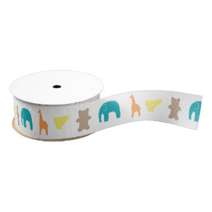 Ruban Gros-grain Neutre animal de ruban de baby shower de