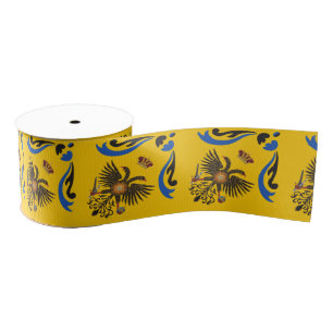 Ruban Gros-grain Nobile Contrada dell'Aquila Palio di Siena (aigle)