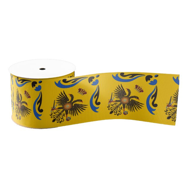 Ruban Gros-grain Nobile Contrada dell'Aquila Palio di Siena (aigle) (Bobine)