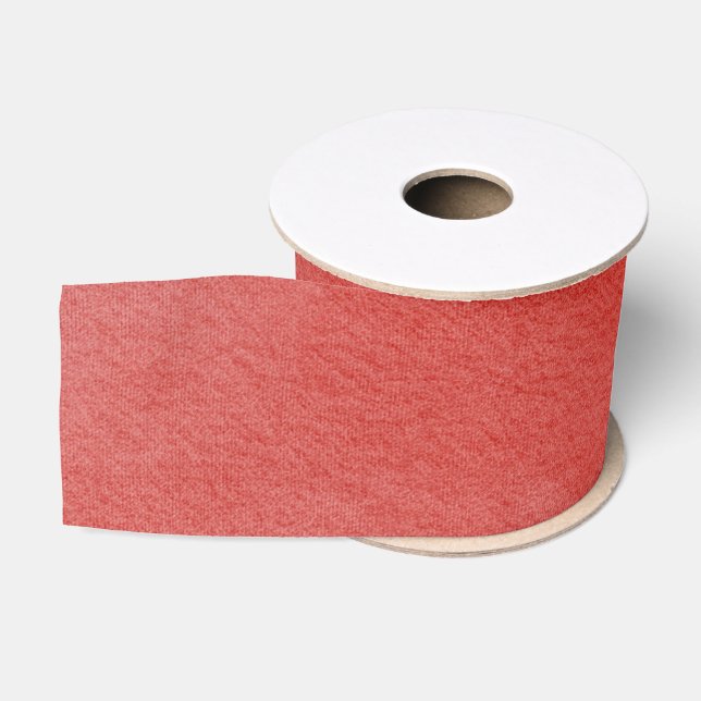 Ruban Gros-grain Noël à texture rouge (Bobine)