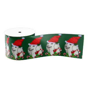 Ruban Gros-grain Noël aux petits Père Noël