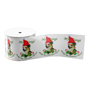 Ruban Gros-grain Noël de corgi de Gallois de Pembroke
