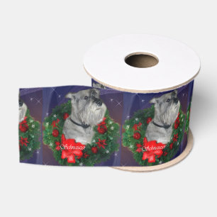 Ruban Gros-grain Noël de Schnauzer standard