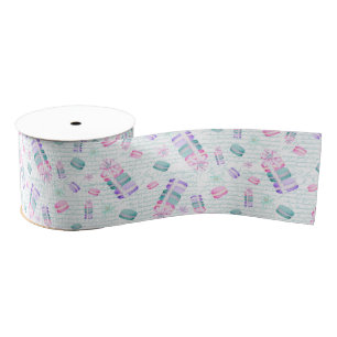 Ruban Gros-grain Noël et macarons