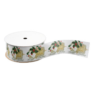 Ruban Gros-grain Noël vintage de Joyeuses Fêtes