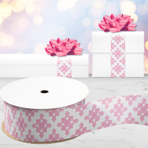 Ruban Gros-grain Nœud sans fin diamanté Teinte en rose