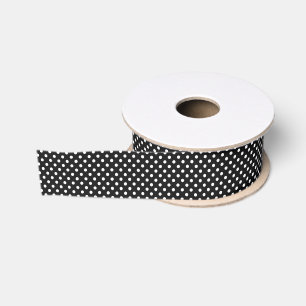 Ruban Gros-grain Noir avec points blancs