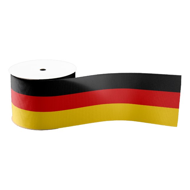 Ruban Gros-grain Noir Rouge or Allemand Couleurs Drapeau 3 Pouces (Bobine)