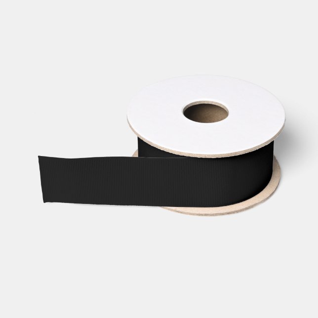 Ruban Gros-grain Noir uni (Bobine)