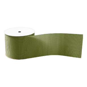 Ruban Gros-grain Olive Green En vichy-RIBBON