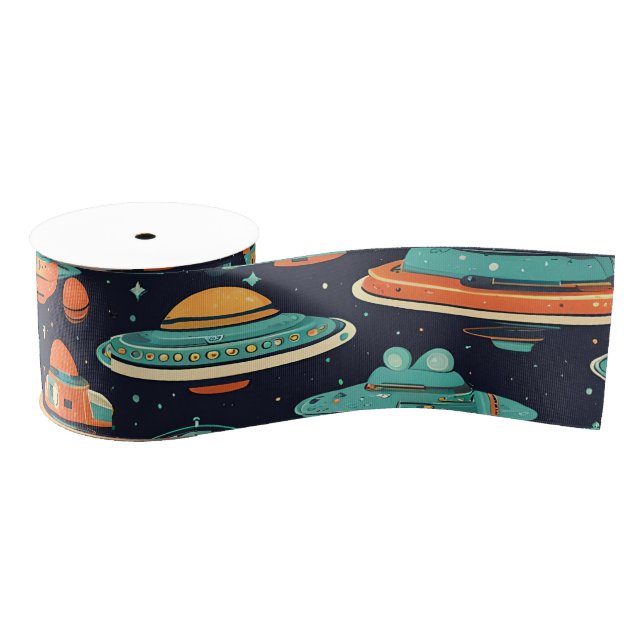 Ruban Gros-grain OVNI art vintage (Bobine)