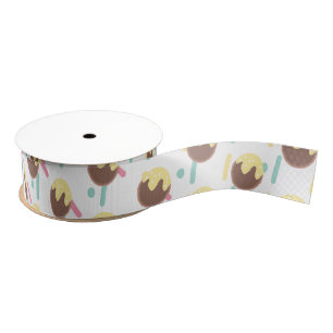 Ruban Gros-grain Paillettes givrees amusantes Pop Cake Donut Teal