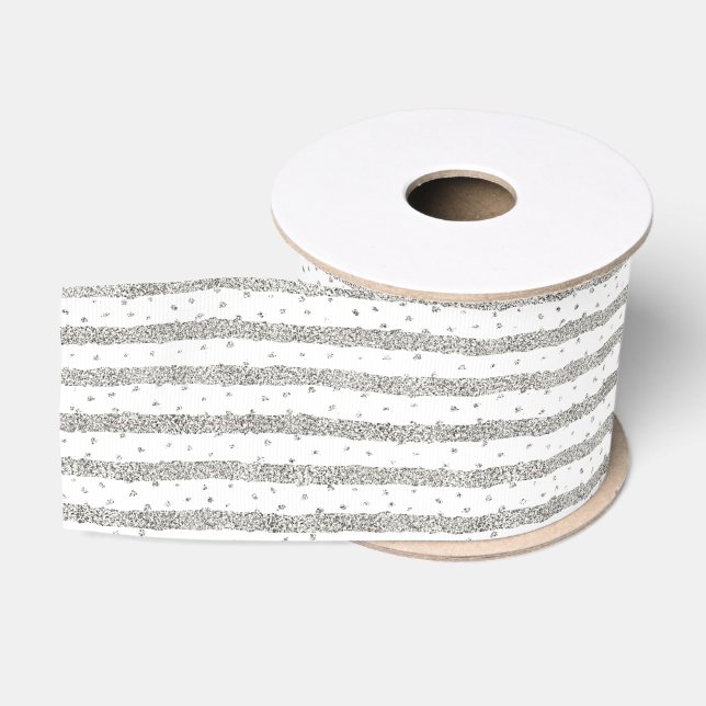 Ruban Gros-grain Paillettes scintillantes rayures points Noël (Bobine)