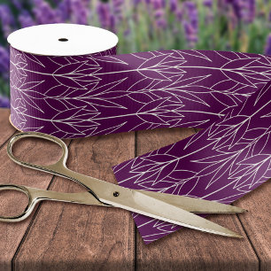 Ruban Gros-grain Papier Art Déco élégant violet foncé