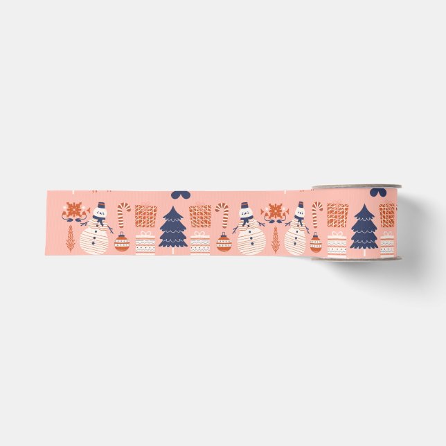 Ruban Gros-grain papier d'emballage de Noël (Devant)
