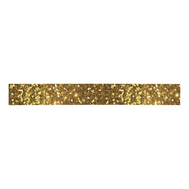 Ruban Gros-grain Parties scintillant Sparkle Gold Faux Sequin (Devant)