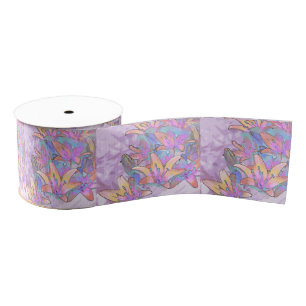 Ruban Gros-grain Pastel Lily Love
