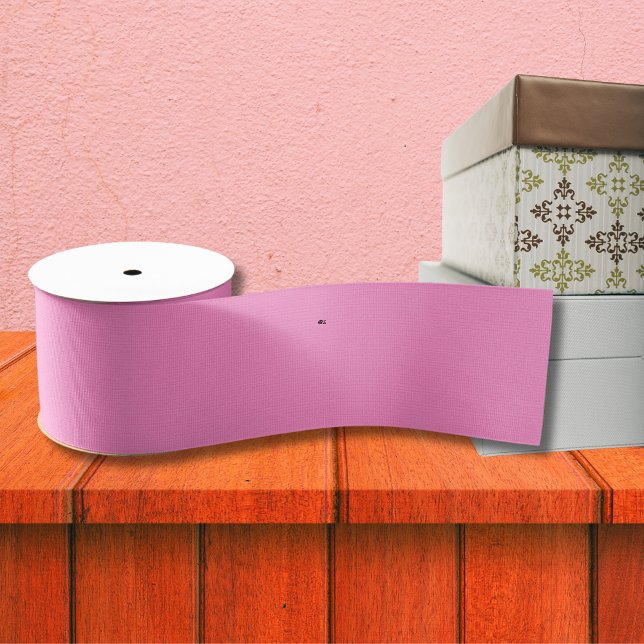 Ruban Gros-grain Personnalisez Personnaliser L'Oeuvre Rose Photo Aj (Custom Personalize Pink Artwork Photo Add Text 3" Grosgrain Ribbon)