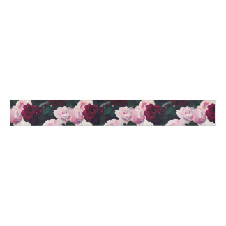Ruban Gros-grain Pink Painted Roses