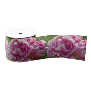 Ruban Gros-grain Pink Peony photo cottage ferme jardin fleuri