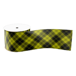 Ruban Gros-grain Plaque noire jaune tartan MacLachlan