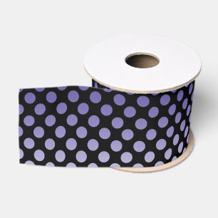 Ruban Gros-grain Pois pourpre sur le noir