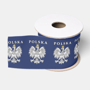 Ruban Gros-grain Polska avec aigle polonais