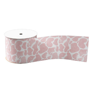 Ruban Gros-grain Poster de animal rose Gold White Gros Spots de vac