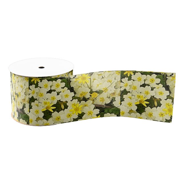 Ruban Gros-grain Primroses du printemps (Bobine)