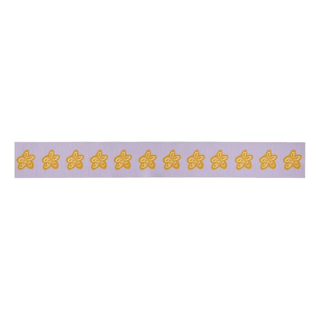 Ruban Gros-grain Princesse Fleur de Lilas Pourpre Anniversaire (Devant)
