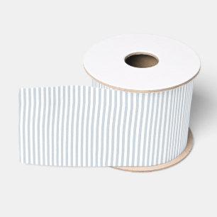 Ruban Gros-grain Rayure bleu blanc effet seersucker mignon et chic