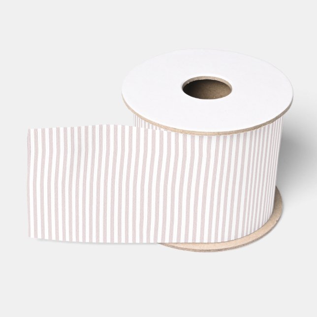 Ruban Gros-grain Rayure rose effet seersucker mignon et chic (Bobine)