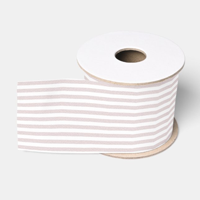 Ruban Gros-grain Rayure rose effet seersucker mignon et chic (Bobine)