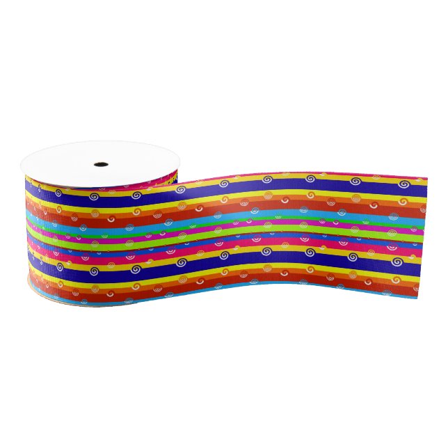 Ruban Gros-grain Rayures colorées géniales (Bobine)
