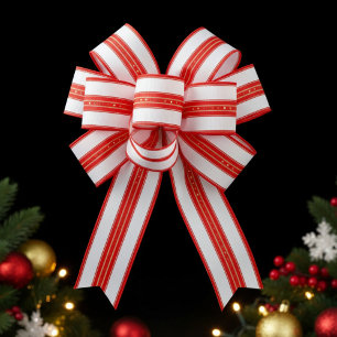 Ruban Gros-grain Rayures de Noël Royales