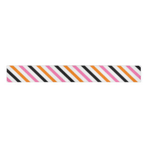 Ruban Gros-grain Rayures d'Halloween – Motif diagonal audacieux