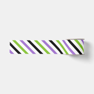 Ruban Gros-grain Rayures d'Halloween – Motif diagonal audacieux