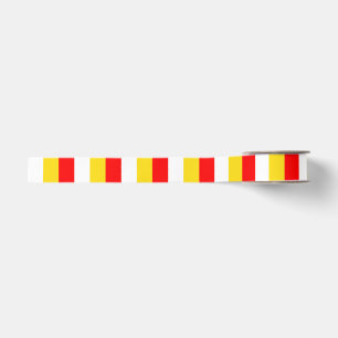 Ruban Gros-grain Rayures du drapeau de Guernesey rouge jaune blanc 