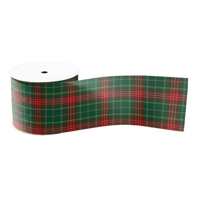 Ruban Gros-grain Red and Green Christmas Tartan Plaid (Bobine)
