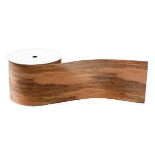 Ruban Gros-grain Regard du bois de grain d'eucalyptus naturel