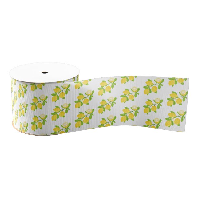 Ruban Gros-grain Ribbon citrons (Bobine)