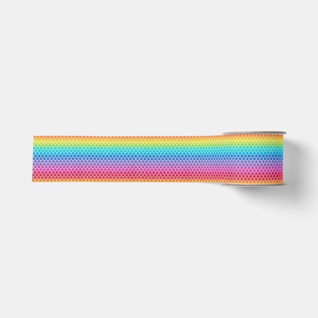 Ruban Gros-grain Ribbon de sirène arc-en-ciel (Devant)