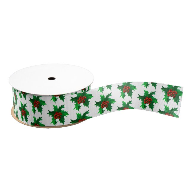 Ruban Gros-grain Ribbon Holly de Grosgrain (Bobine)