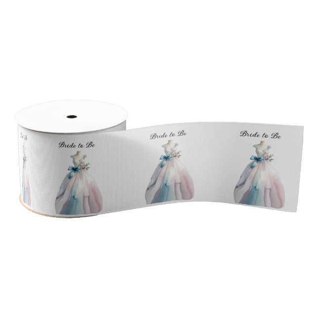 Ruban Gros-grain Robe de mariée Baby Shower Future Mariée (Bobine)