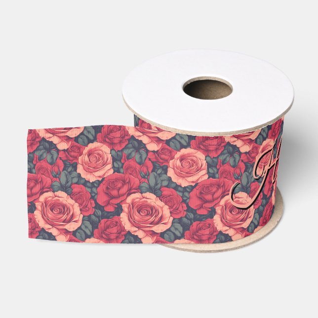 Ruban Gros-grain Rose Classieuse Fleur Son Anniversaire (Bobine)