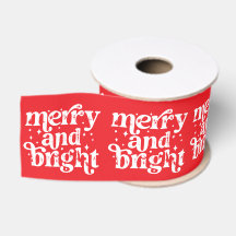 Rouge & Blanc Noël Joyeux & Lumineux Fêtes