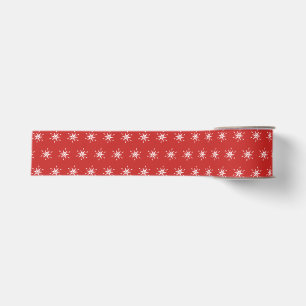 Ruban Gros-grain Rouge Mini Flocon de Neige de Noël
