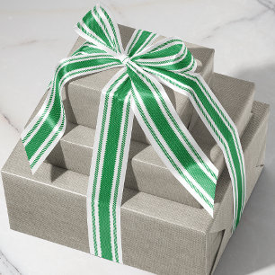 Ruban Gros-grain Ruban de bande de retrait blanc et vert